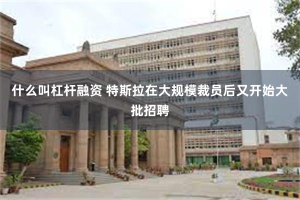 什么叫杠杆融资 特斯拉在大规模裁员后又开始大批招聘