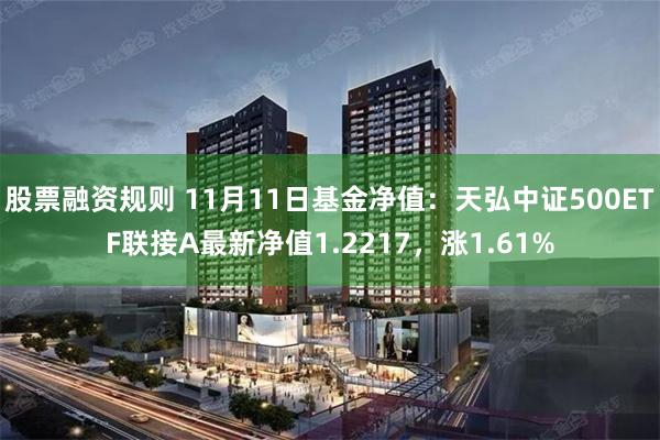 股票融资规则 11月11日基金净值：天弘中证500ETF联接A最新净值1.2217，涨1.61%