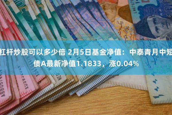 杠杆炒股可以多少倍 2月5日基金净值：中泰青月中短债A最新净值1.1833，涨0.04%